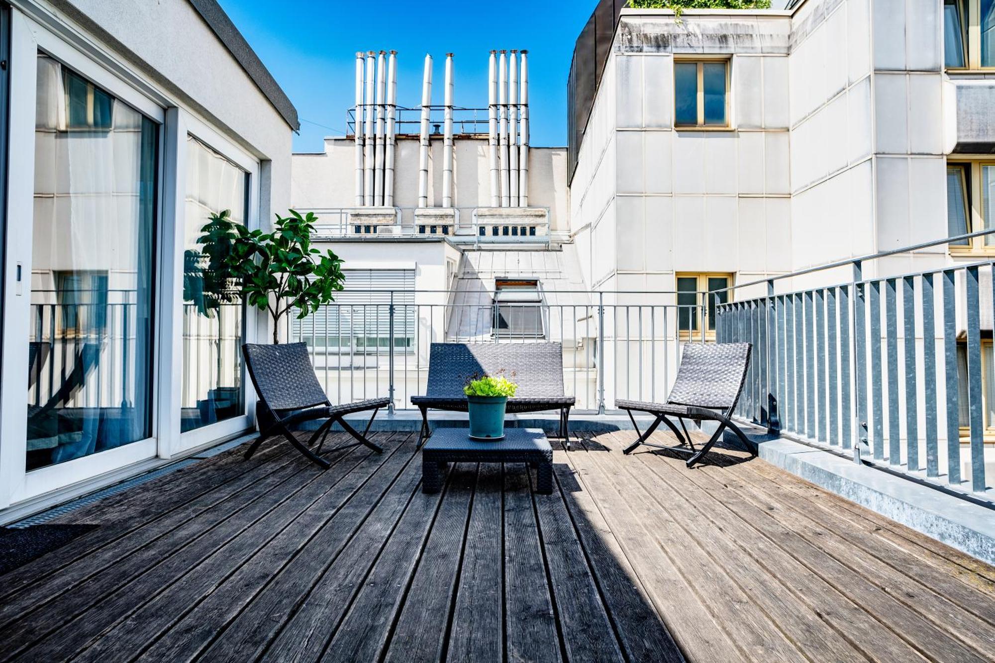 Apartament Panorama Rooftop Terrace I 3 Min To Mariahilferstrasse *